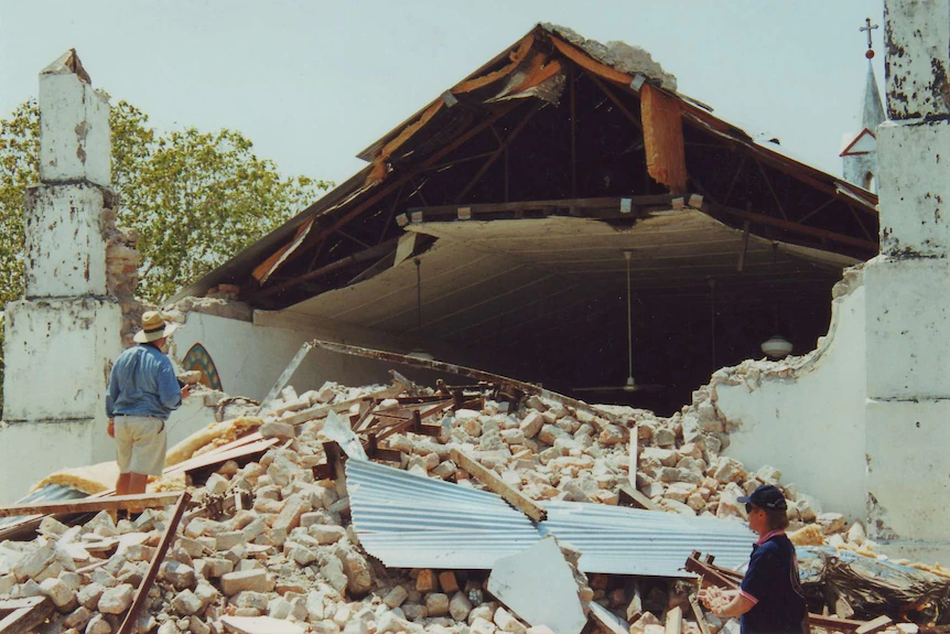 Church tower collapse